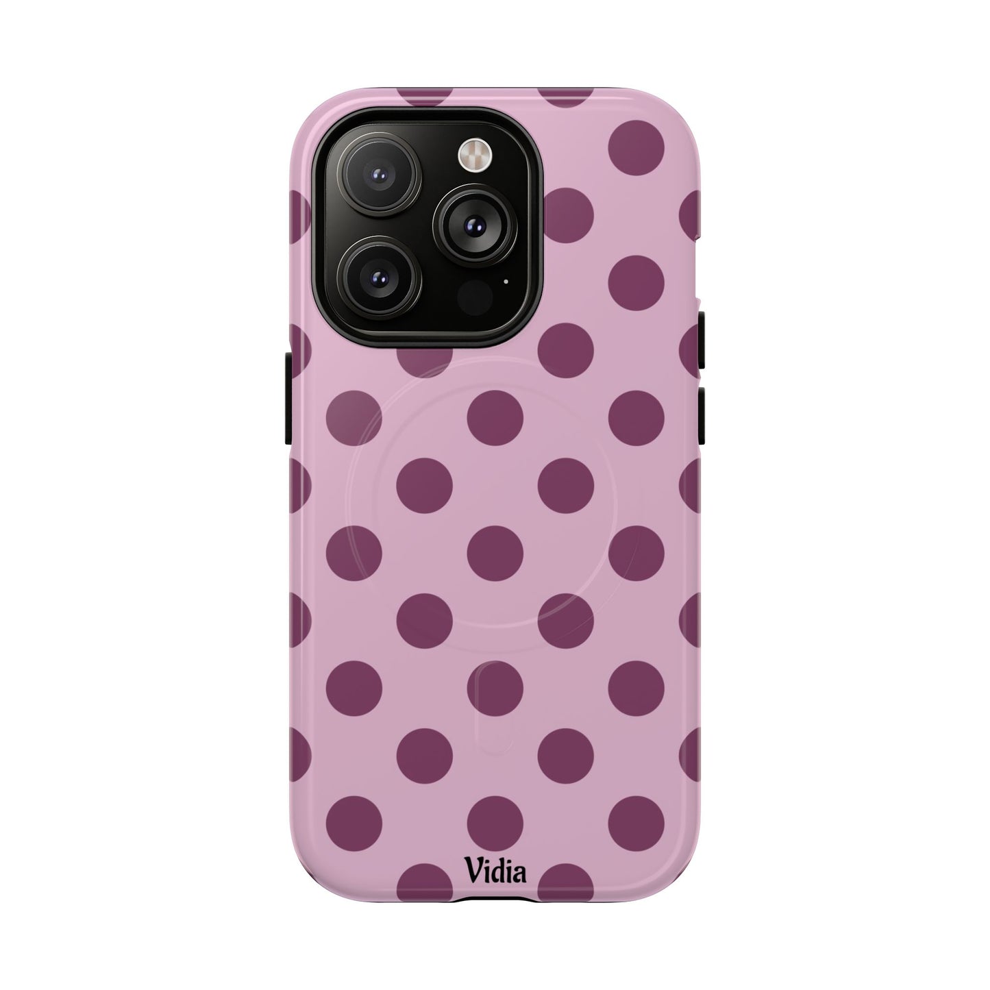 berry polka dot MagSafe