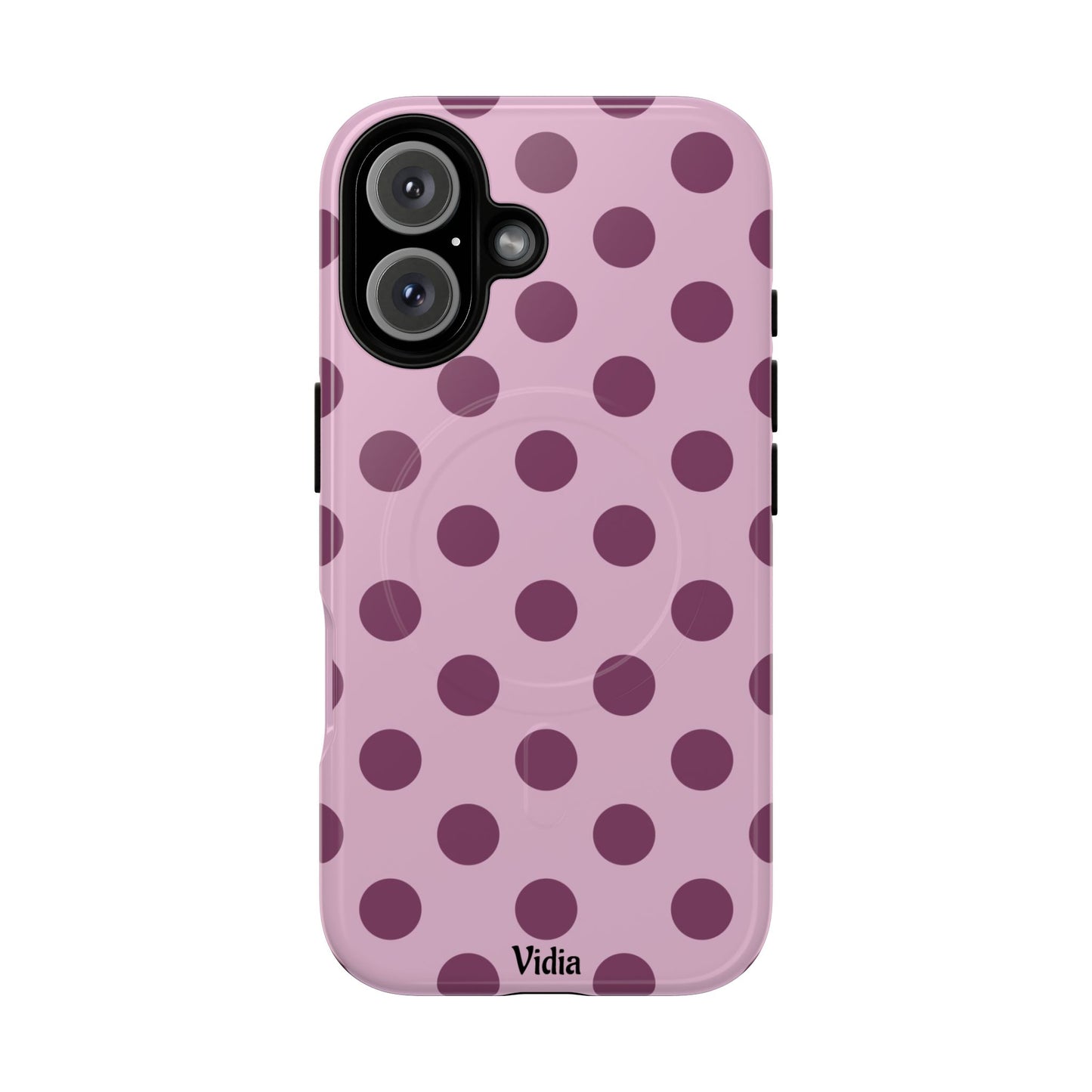 berry polka dot MagSafe