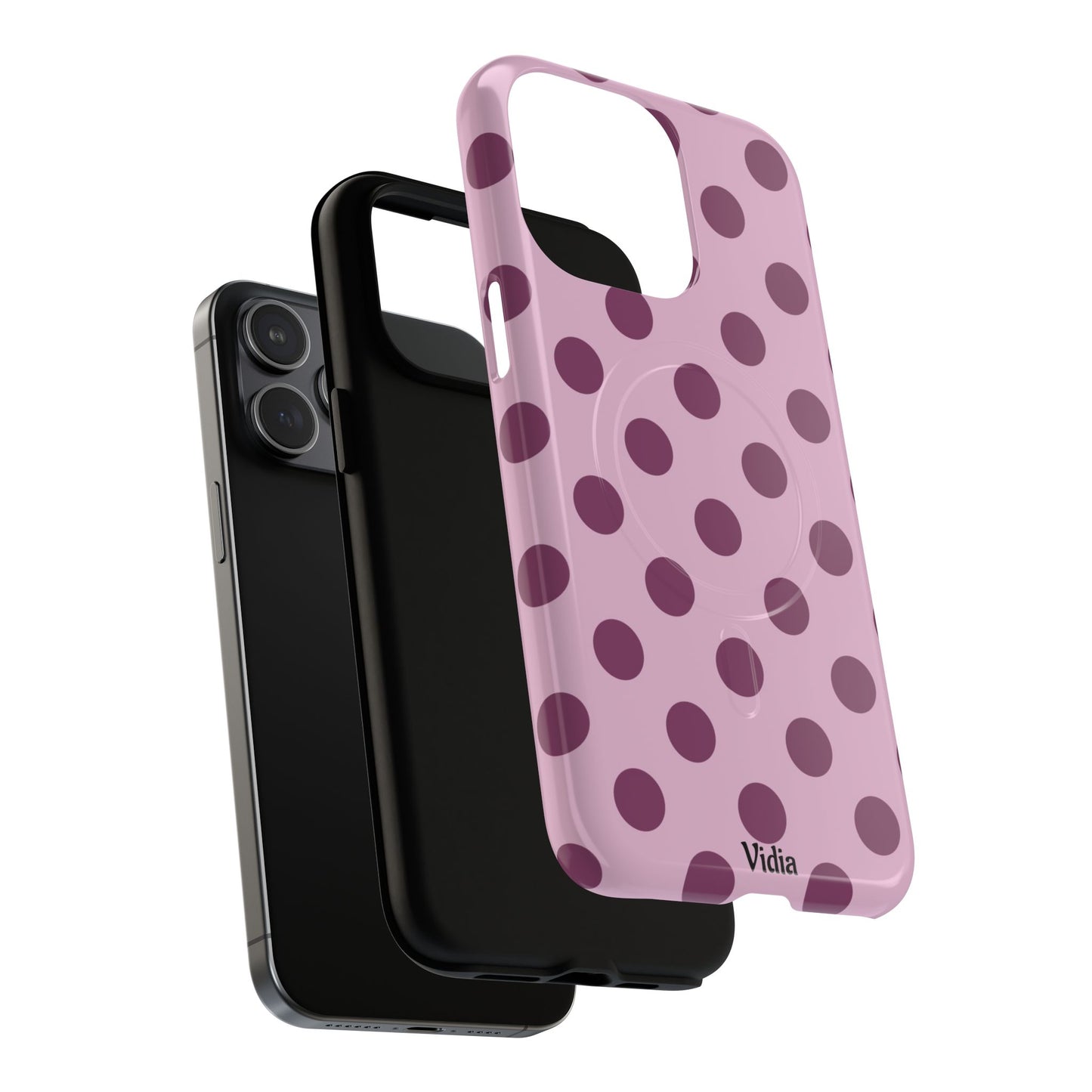 berry polka dot MagSafe