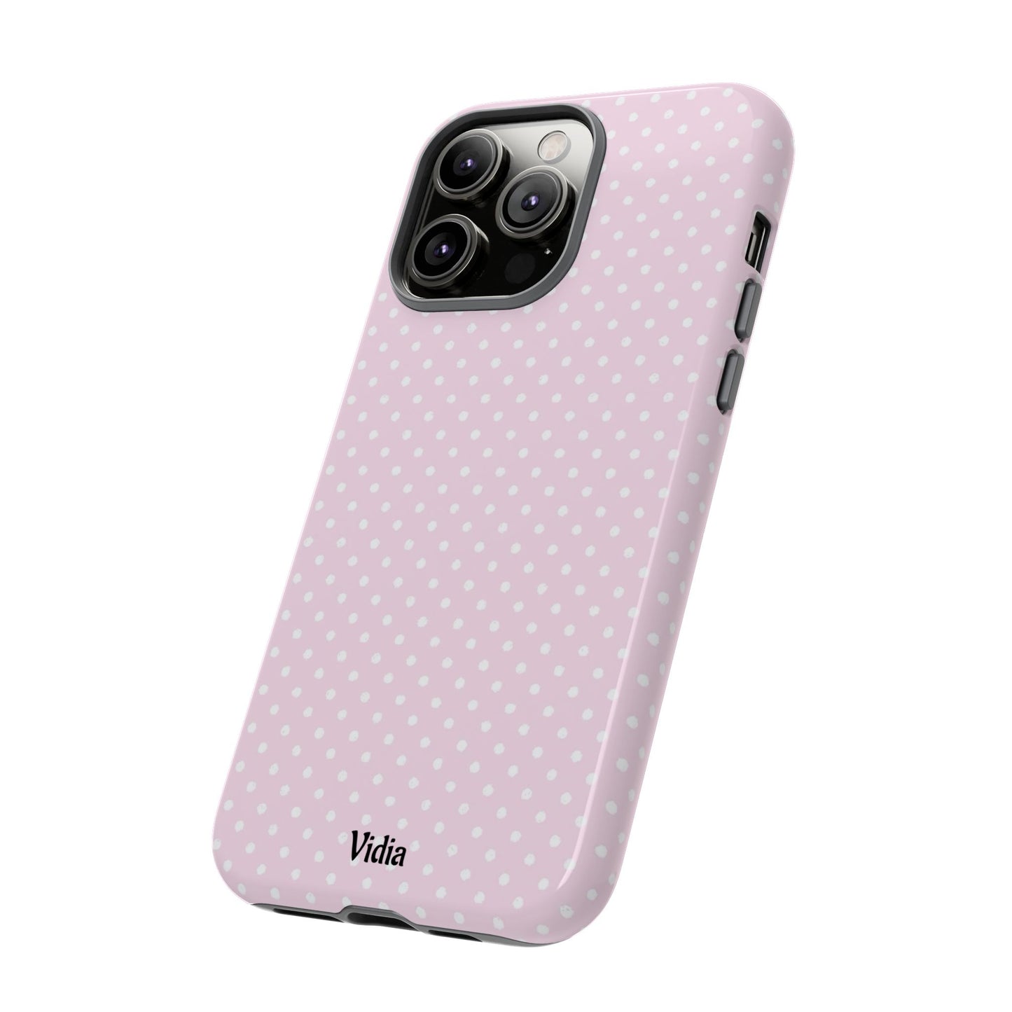 Baby pink polka dot