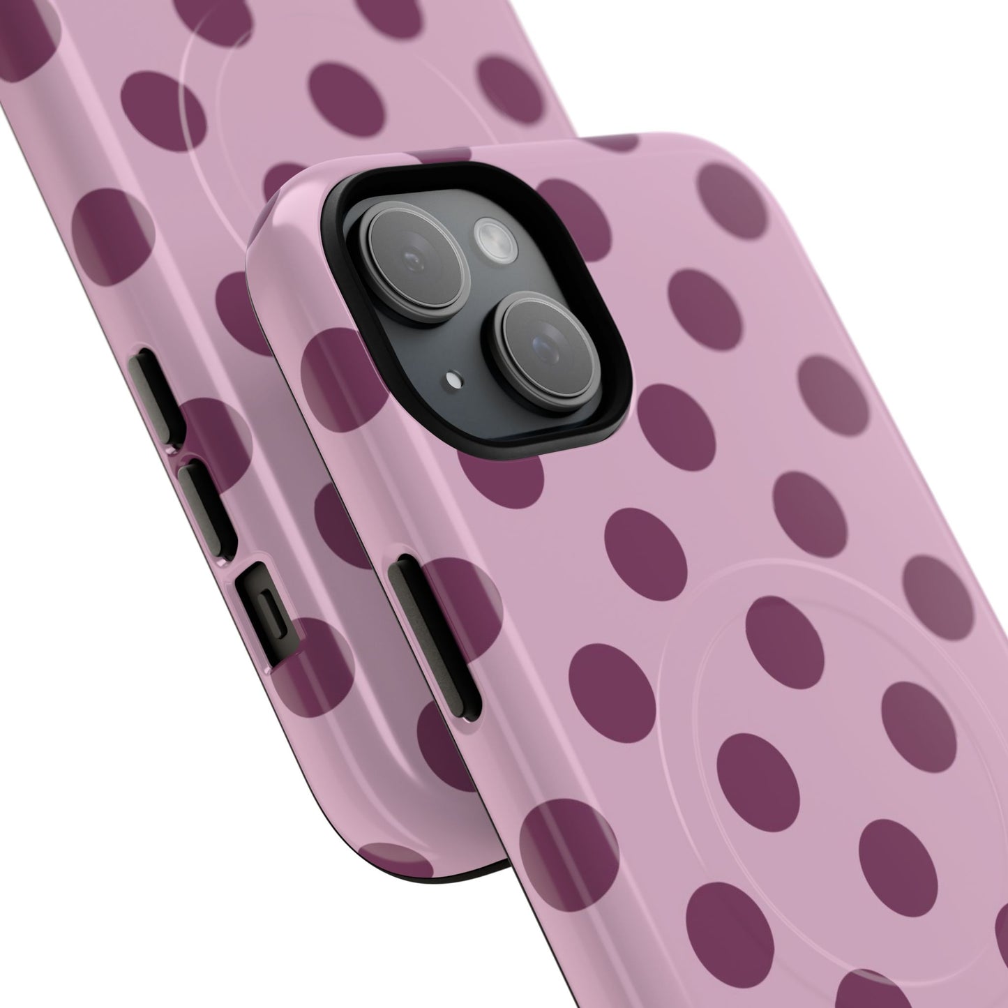 berry polka dot MagSafe