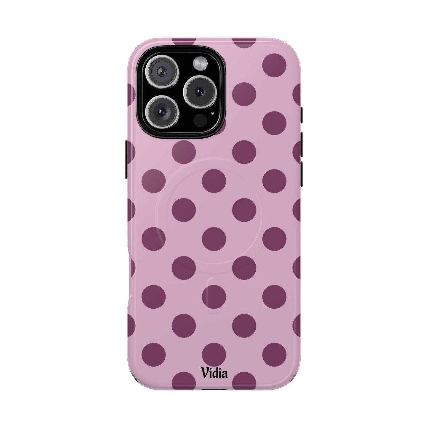 berry polka dot MagSafe