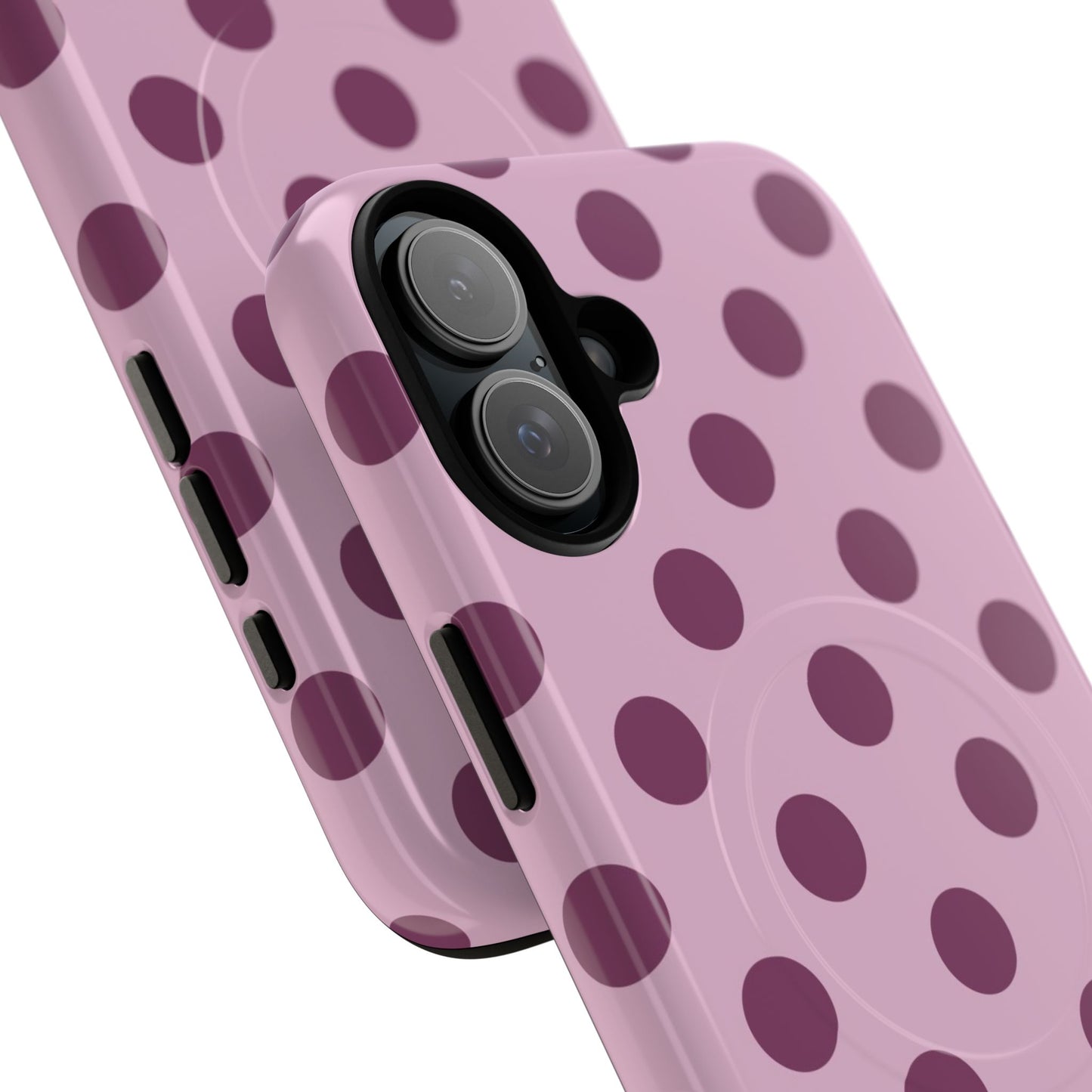 berry polka dot MagSafe