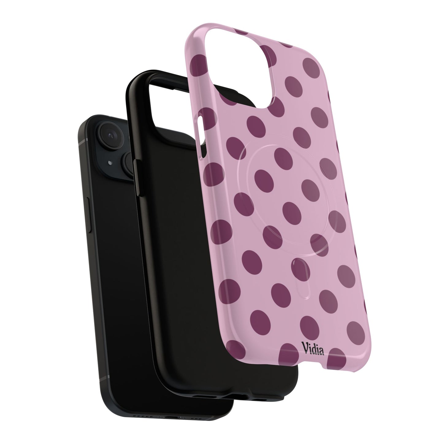 berry polka dot MagSafe