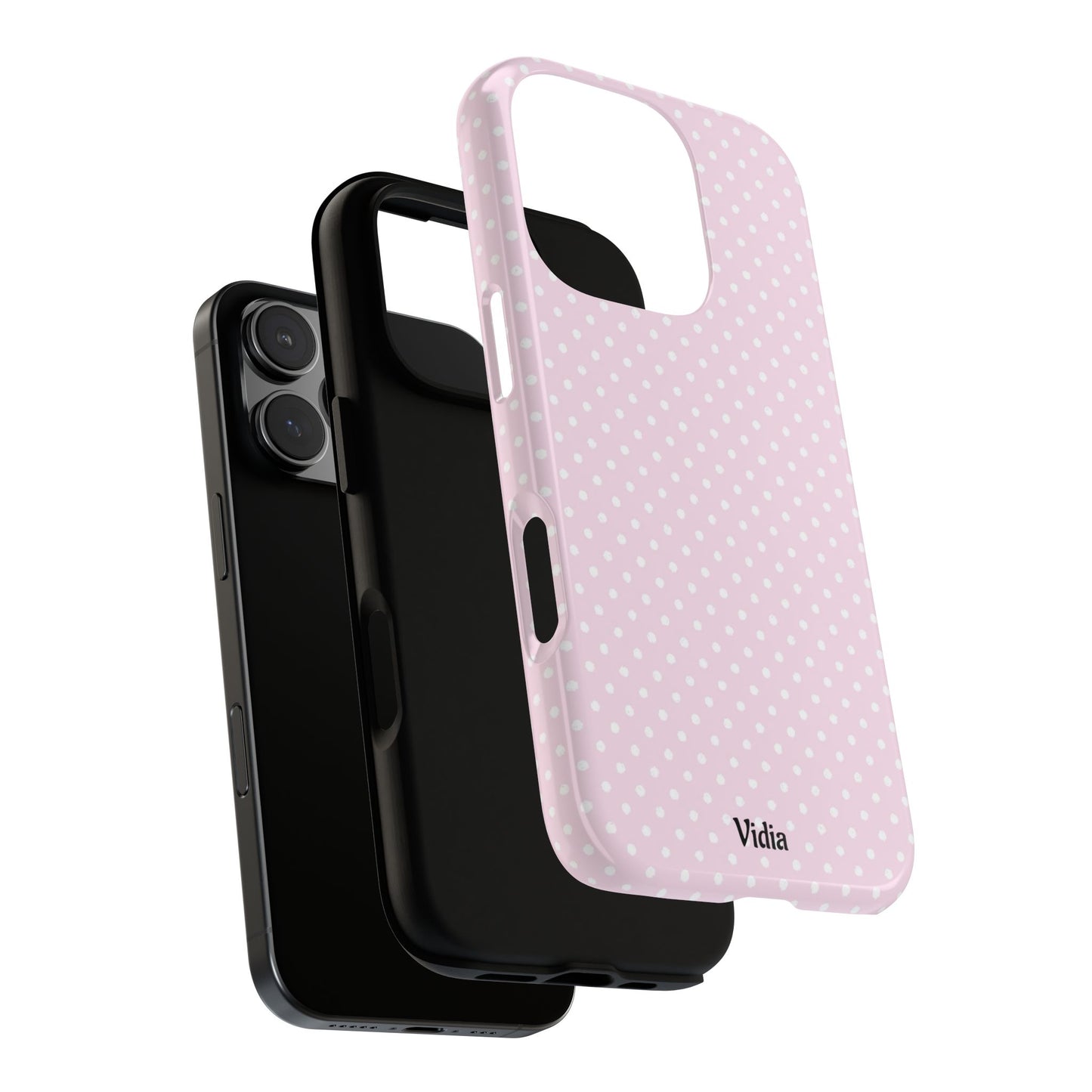 Baby pink polka dot