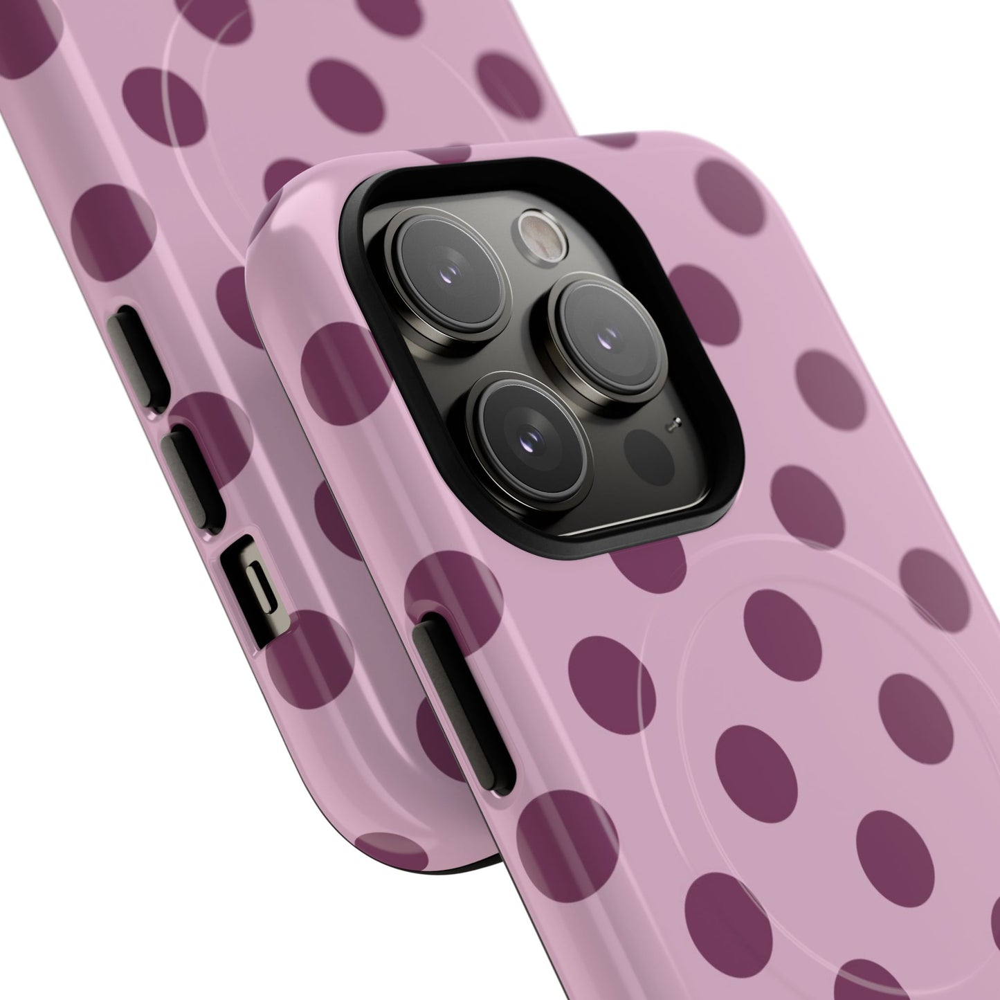 berry polka dot MagSafe