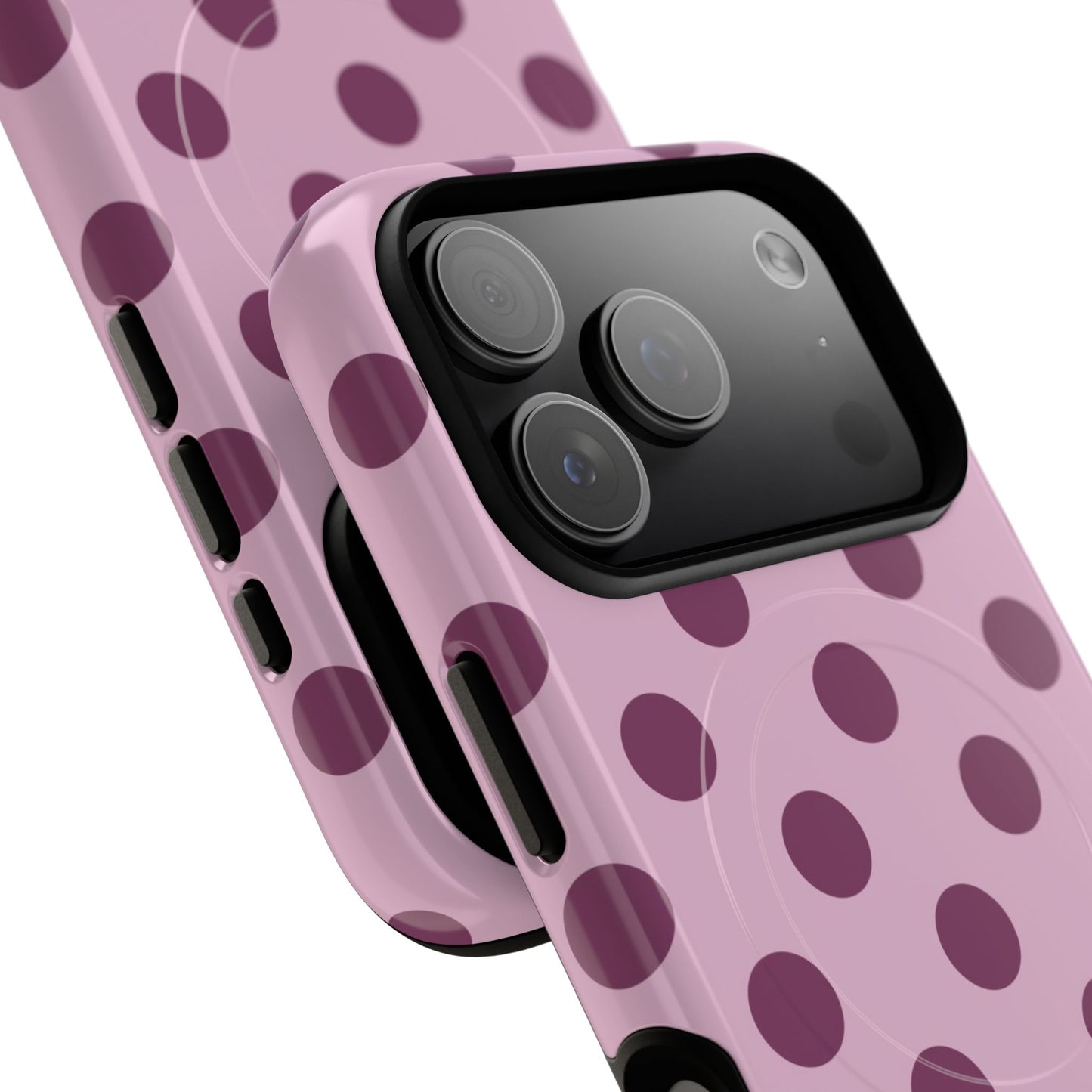 berry polka dot MagSafe